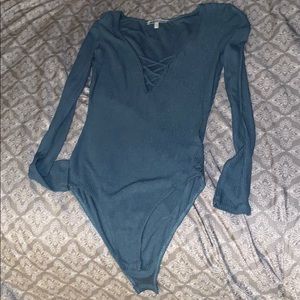V neck body suit